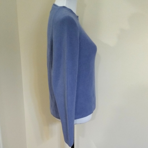 Woolrich blue ribbed knit sweater, L. Blue sweater. - Picture 4 of 7